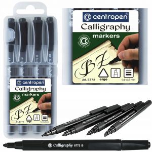 Pisaki do kaligrafii Centropen 4 rozmiary: 1.4 / 2.5 / 3.5 / 4.8mm